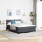 vidaXL Letto con Box Spring e Materasso Grigio Scuro 160x200 cm in Velluto vidaXL Letto con Box Spring e Materasso Grigio Scuro 160x200 cm in Velluto