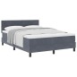 vidaXL Letto con Box Spring e Materasso Grigio Scuro 160x200 cm in Velluto vidaXL Letto con Box Spring e Materasso Grigio Scuro 160x200 cm in Velluto