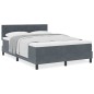 vidaXL Letto con Box Spring e Materasso Grigio Scuro 160x200 cm in Velluto vidaXL Letto con Box Spring e Materasso Grigio Scuro 160x200 cm in Velluto