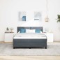 vidaXL Letto con Box Spring e Materasso Grigio Scuro 160x200 cm in Velluto vidaXL Letto con Box Spring e Materasso Grigio Scuro 160x200 cm in Velluto