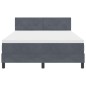vidaXL Letto con Box Spring e Materasso Grigio Scuro 160x200 cm in Velluto vidaXL Letto con Box Spring e Materasso Grigio Scuro 160x200 cm in Velluto