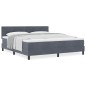 vidaXL Letto Box Spring con Materasso Grigio Scuro Super King in Velluto vidaXL Letto Box Spring con Materasso Grigio Scuro Super King in Velluto