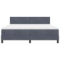 vidaXL Letto Box Spring con Materasso Grigio Scuro Super King in Velluto vidaXL Letto Box Spring con Materasso Grigio Scuro Super King in Velluto