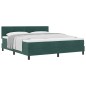 vidaXL Letto con Rete a Molle e Materasso Verde Scuro Super King in Velluto vidaXL Letto con Rete a Molle e Materasso Verde Scuro Super King in Velluto