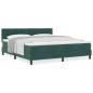 vidaXL Letto con Rete a Molle e Materasso Verde Scuro Super King in Velluto vidaXL Letto con Rete a Molle e Materasso Verde Scuro Super King in Velluto