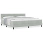 Letto con Box Spring e Materasso vidaXL Grigio Chiaro 200x200 cm Velluto