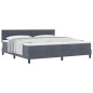 Letto a Rete con Materasso vidaXL Grigio Scuro 200x200 cm Velluto