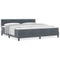 Letto a Rete con Materasso vidaXL Grigio Scuro 200x200 cm Velluto