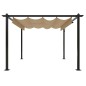 Pergola da Giardino con Tetto Retrattile 3x3 m Tortora Pergola da Giardino con Tetto Retrattile 3x3 m Tortora