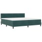 vidaXL Letto Box Spring con Materasso Verde Scuro 200x200 cm Velluto