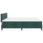 vidaXL Letto Box Spring con Materasso Verde Scuro 200x200 cm Velluto