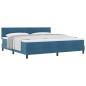 Letto Box Spring vidaXL con Materasso Blu Scuro 200x200 cm Velluto