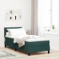 vidaXL Letto a Molle con Materasso Verde Scuro 80x200 cm in Velluto
