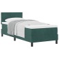 vidaXL Letto a Molle con Materasso Verde Scuro 80x200 cm in Velluto