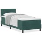 vidaXL Letto a Molle con Materasso Verde Scuro 80x200 cm in Velluto