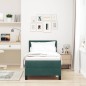 vidaXL Letto a Molle con Materasso Verde Scuro 80x200 cm in Velluto