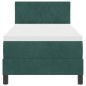 vidaXL Letto a Molle con Materasso Verde Scuro 80x200 cm in Velluto