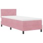 vidaXL Letto a Box con Materasso Rosa 80x200 cm in Velluto vidaXL Letto a Box con Materasso Rosa 80x200 cm in Velluto