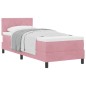 vidaXL Letto a Box con Materasso Rosa 80x200 cm in Velluto vidaXL Letto a Box con Materasso Rosa 80x200 cm in Velluto
