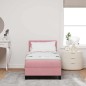 vidaXL Letto a Box con Materasso Rosa 80x200 cm in Velluto vidaXL Letto a Box con Materasso Rosa 80x200 cm in Velluto
