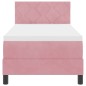 vidaXL Letto a Box con Materasso Rosa 80x200 cm in Velluto vidaXL Letto a Box con Materasso Rosa 80x200 cm in Velluto