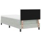 Letto con box spring e materasso vidaXL Grigio chiaro 90x200 cm Velluto Letto con box spring e materasso vidaXL Grigio chiaro 90x200 cm Velluto