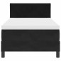 Letto a molle vidaXL con materasso Nero 90x200 cm Velluto Letto a molle vidaXL con materasso Nero 90x200 cm Velluto