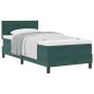 vidaXL Letto a Box con Materasso Verde Scuro 90x200 cm Velluto