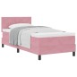 letto box spring vidaXL con materasso rosa 90x200 cm in velluto letto box spring vidaXL con materasso rosa 90x200 cm in velluto