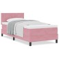letto box spring vidaXL con materasso rosa 90x200 cm in velluto letto box spring vidaXL con materasso rosa 90x200 cm in velluto