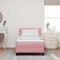 letto box spring vidaXL con materasso rosa 90x200 cm in velluto letto box spring vidaXL con materasso rosa 90x200 cm in velluto