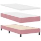 letto box spring vidaXL con materasso rosa 90x200 cm in velluto letto box spring vidaXL con materasso rosa 90x200 cm in velluto