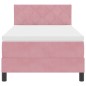 letto box spring vidaXL con materasso rosa 90x200 cm in velluto letto box spring vidaXL con materasso rosa 90x200 cm in velluto