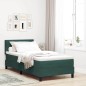 vidaXL Letto Box Spring con Materasso Verde Scuro 100x200 cm Velluto vidaXL Letto Box Spring con Materasso Verde Scuro 100x200 cm Velluto