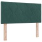 vidaXL Letto Box Spring con Materasso Verde Scuro 100x200 cm Velluto vidaXL Letto Box Spring con Materasso Verde Scuro 100x200 cm Velluto