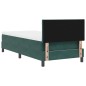 vidaXL Letto Box Spring con Materasso Verde Scuro 100x200 cm Velluto vidaXL Letto Box Spring con Materasso Verde Scuro 100x200 cm Velluto