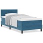 vidaXL Letto con rete a doghe e materasso Blu Scuro 100x200 cm in Velluto