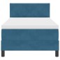 vidaXL Letto con rete a doghe e materasso Blu Scuro 100x200 cm in Velluto