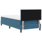 vidaXL Letto con rete a doghe e materasso Blu Scuro 100x200 cm in Velluto