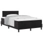 Letto Doppio Piccolo Box Spring con Materasso Nero in Velluto
