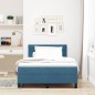 vidaXL Letto a doghe con materasso Blu scuro Piccolo doppio Velluto