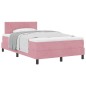 vidaXL Letto Box Spring con Materasso Rosa Piccolo Doppio Velluto