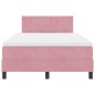 vidaXL Letto Box Spring con Materasso Rosa Piccolo Doppio Velluto
