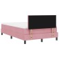 vidaXL Letto Box Spring con Materasso Rosa Piccolo Doppio Velluto