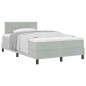 Letto con Box Spring e Materasso vidaXL Grigio Chiaro 120x200 cm Velluto Letto con Box Spring e Materasso vidaXL Grigio Chiaro 120x200 cm Velluto