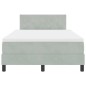 Letto con Box Spring e Materasso vidaXL Grigio Chiaro 120x200 cm Velluto Letto con Box Spring e Materasso vidaXL Grigio Chiaro 120x200 cm Velluto