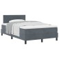 vidaXL Letto a Molle con Materasso Grigio Scuro 120x200 cm Velluto vidaXL Letto a Molle con Materasso Grigio Scuro 120x200 cm Velluto