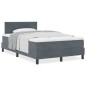 vidaXL Letto a Molle con Materasso Grigio Scuro 120x200 cm Velluto vidaXL Letto a Molle con Materasso Grigio Scuro 120x200 cm Velluto