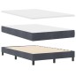 vidaXL Letto a Molle con Materasso Grigio Scuro 120x200 cm Velluto vidaXL Letto a Molle con Materasso Grigio Scuro 120x200 cm Velluto