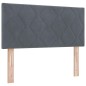 vidaXL Letto a Molle con Materasso Grigio Scuro 120x200 cm Velluto vidaXL Letto a Molle con Materasso Grigio Scuro 120x200 cm Velluto